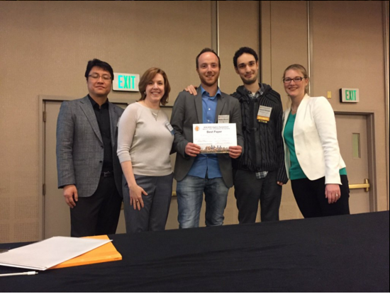 Best Paper Award at Haptics Symposium 2016!!! 